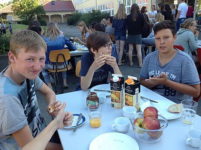 das wohlverdiente Begrüßungsfrühstück